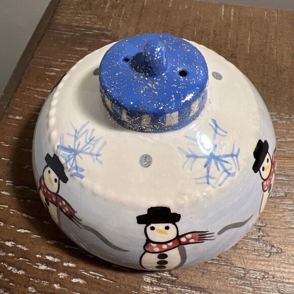 Bella‎ Casa By Ganz salt/pepper shaker Snowman ornament Christmas - Picture 6 of 7